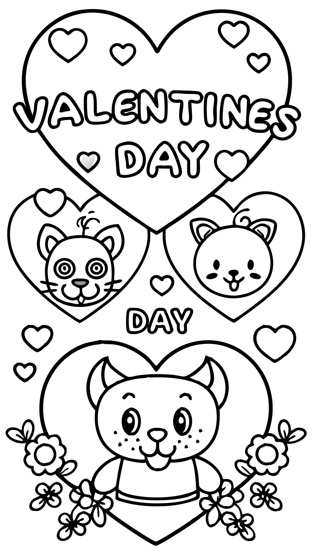 valentines coloring pages hearts